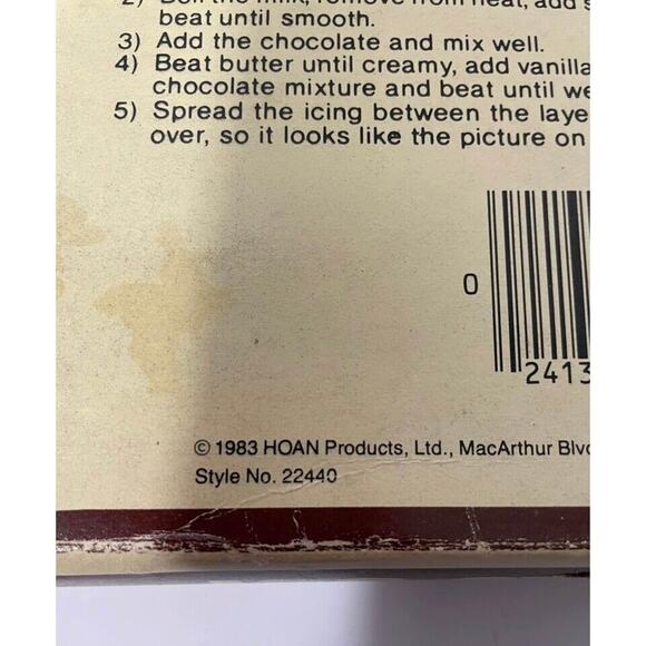 Vintage 1983 HOAN Checkerboard Cake Set Round Pan - Picture 7 of 10